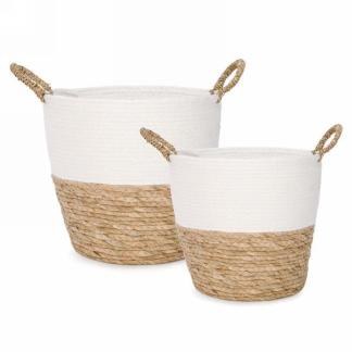 Basket White & Natural Large