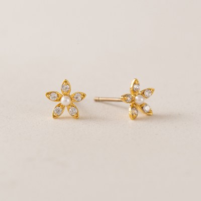 Lily Stud Earrings Clear