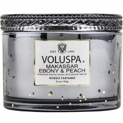 Makassar Ebony & Peach Candle