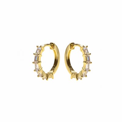 Romantic Cz Hoop Earrings