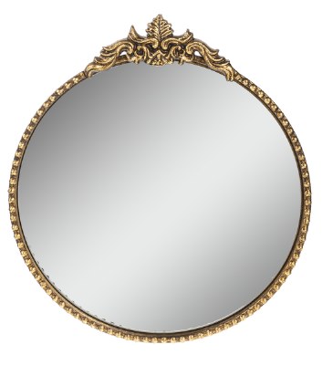 Ornate Carved Mirror 13in D