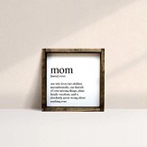Mom Defintion Wood Frame
