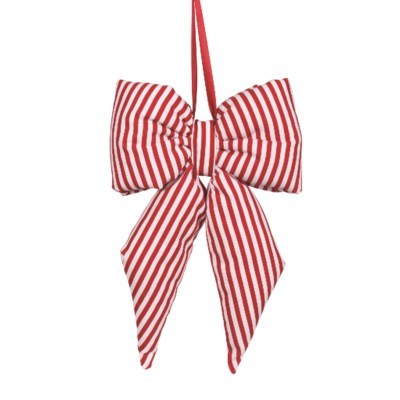 Bow Red Stripe 1ct 13in