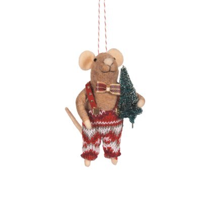 Mouse Nordic Ornament 1ct