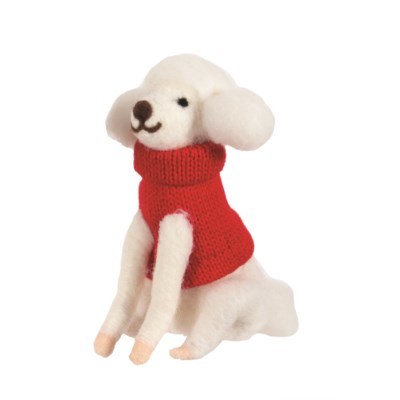 Poodle Dog Ornament 1ct