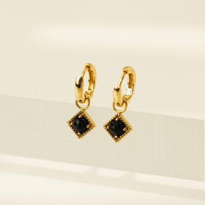 Eclipse Huggie Drop Earrings