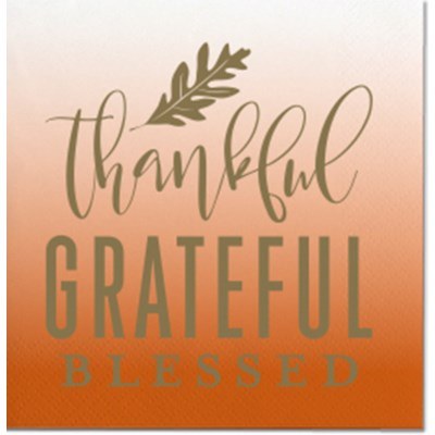 Cocktail Napkins Thankful