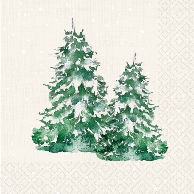 Lunch Napkins Green Trees