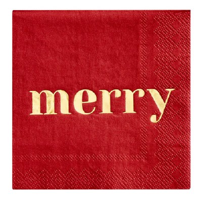 Merry Cocktail Napkins 20ct