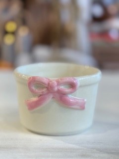 Tidbit Bowl Pink Bow 1ct