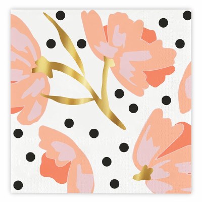 Cocktail Napkins Coral Blossom