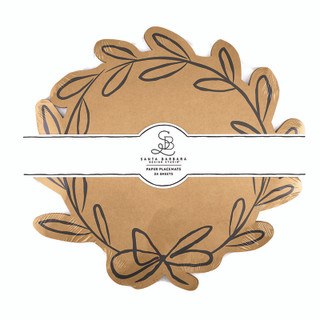 Placemat Paper Wreath 24 Ct