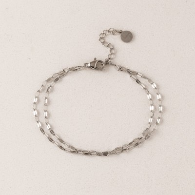 Ray Double Bracelet Silver Wp
