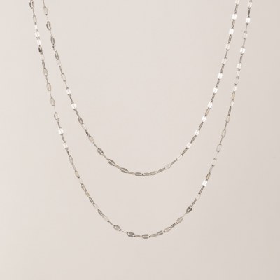 Ray Layered Necklace Wp Silver