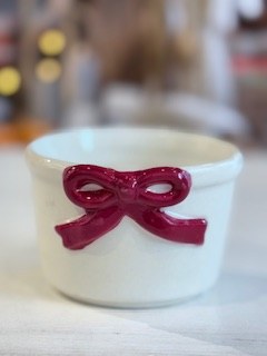 Tidbit Bowl Red Bow 1ct