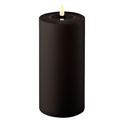 Led Candle Outdoor Blk 4x8in