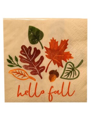 Hello Fall Cocktail Napkins