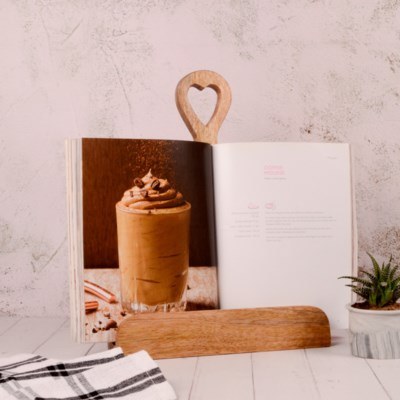 Dahlia Cookbook Stand Wood