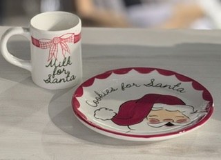 Milk For Santa Set Hand Paint