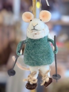 Snowshoe Silas Mouse Ornament