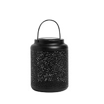 Sunburst Solar Lantern Black