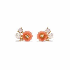 Sweetpea Stud Earrings Pink