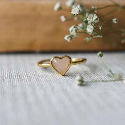 Sweetheart Ring Rose Quarz