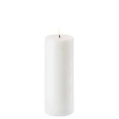 Led Pillar Candles 8in White