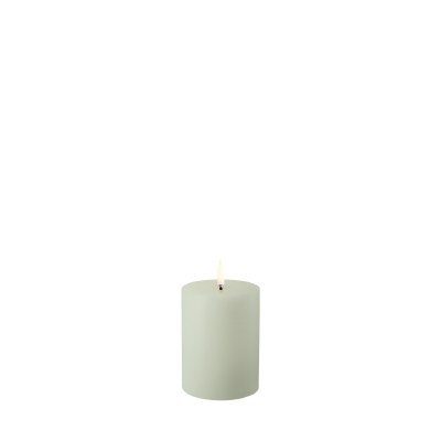 Led Pillar Candles 6in Sage