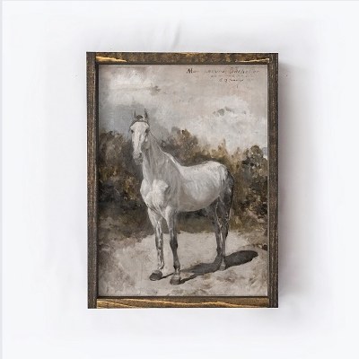 Vintage White Horse Sign