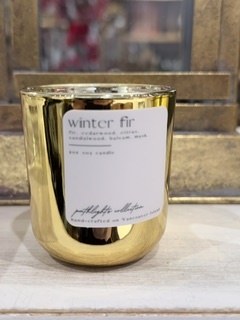 Winter Fir Candle 2oz Gold