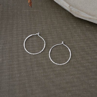 Earrings Work Day Hoops Silver