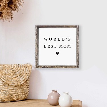 Best Mom Wood Frame