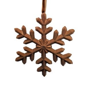 Snowflake Flocked Caramel