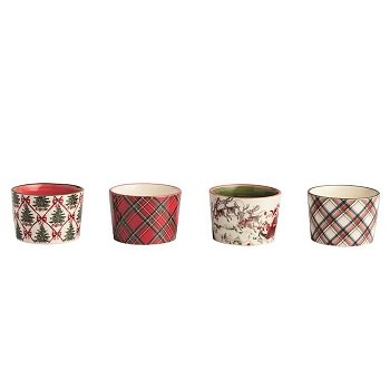 Tidbit Bowl Santa Pattern 1ct