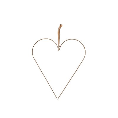 Gold Heart Ornament 1ct Large