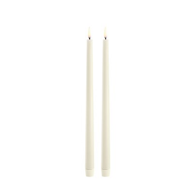 Led Taper Candles 12in Ivo 2ct