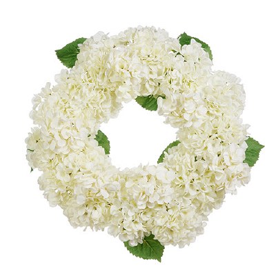 Hydrangea Wreath White 26in