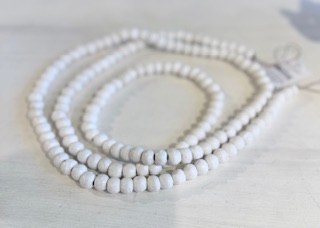 Wood Beads White 60in