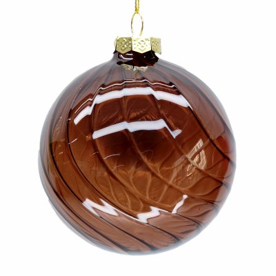 Glass Ornament Brown 1pc