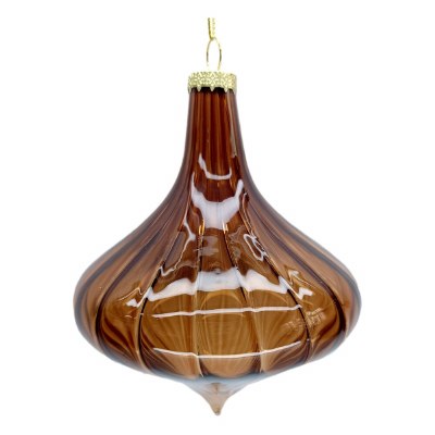 Glass Onion Ornament Brown 1pc