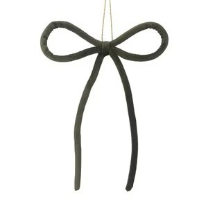 Velvet Knot Bow 7in Green 1pc