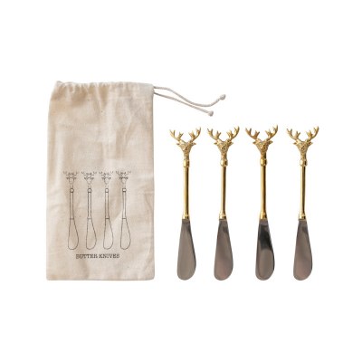 Canape Knife Reindeer 1ct