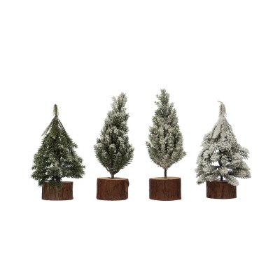 Xmas Mini Tree Wood Base 1pc