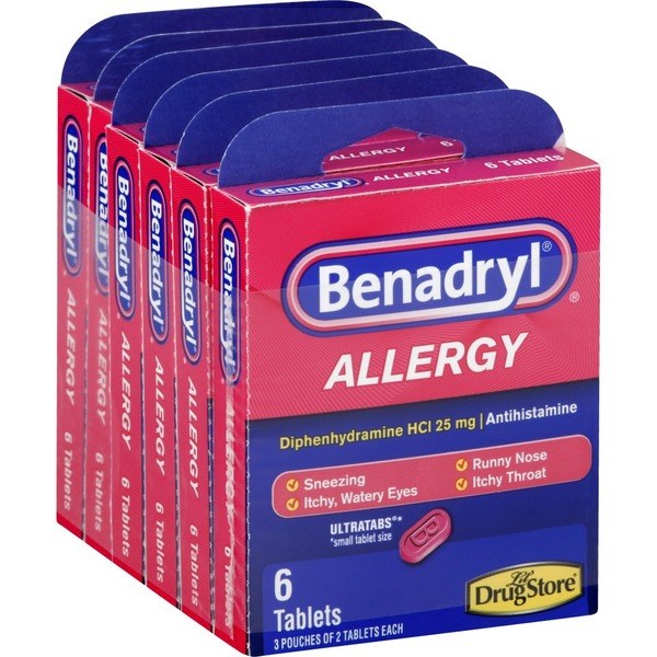 Benadryl Allergy 6 Tablets