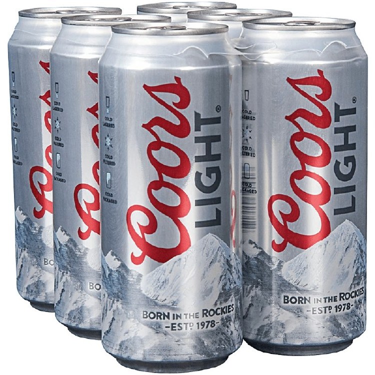 Coors Light 6 Pack Cans