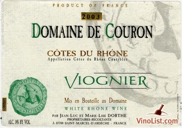 Domaine De Couron Viognier 750