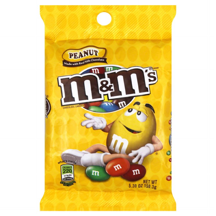 yellow bag m&ms