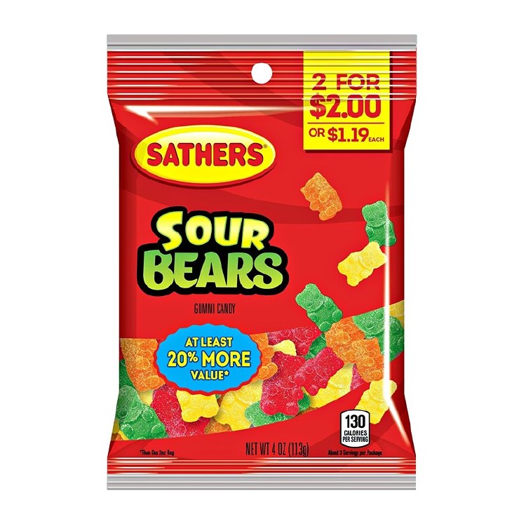 Sathers Gummies Sour Bears