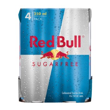 Red Bull Sugar Free 4 Pack Can